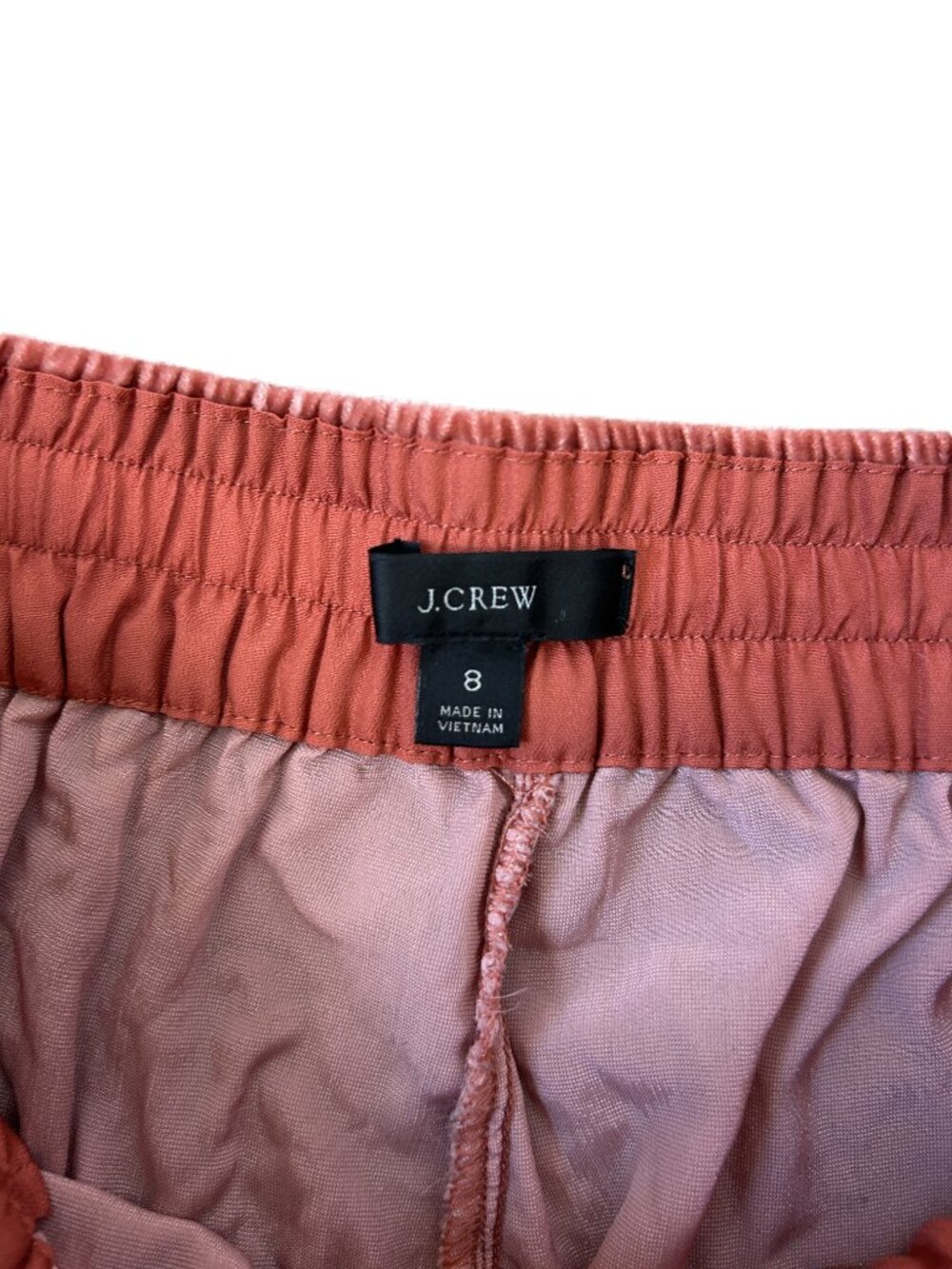 J. Crew Crushed Velvet Jogger Pants 8 Dusty Pink - Picture 4 of 4
